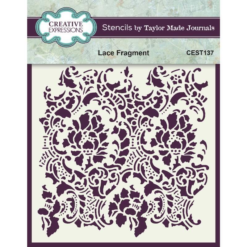 Creative Expressions - Taylor Made Journals - Lace Fragment - Stencil
