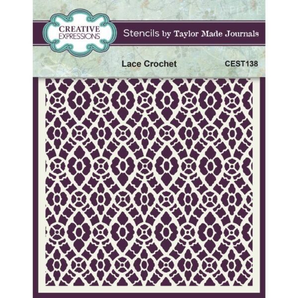 Creative Expressions - Taylor Made Journals - Lace Crochet - Stencil