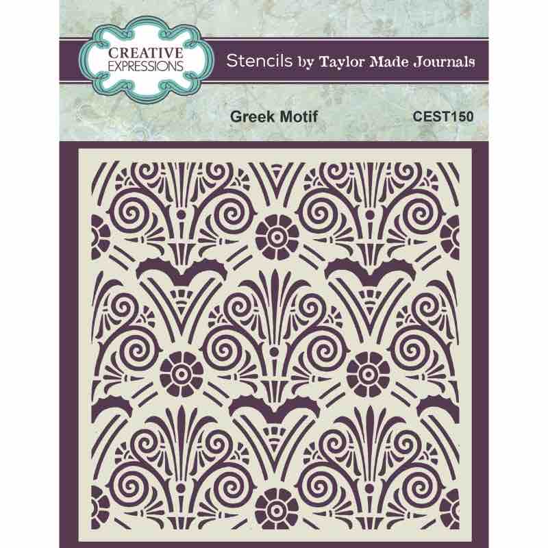 Creative Expressions - Taylor Made Journals - Greek Motif - Stencil