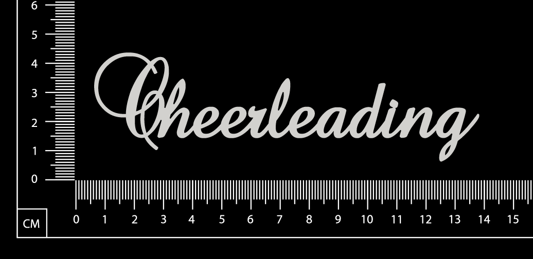 Elegant Word - Cheerleading - White Chipboard