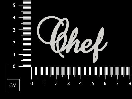 Elegant Word - Chef - White Chipboard
