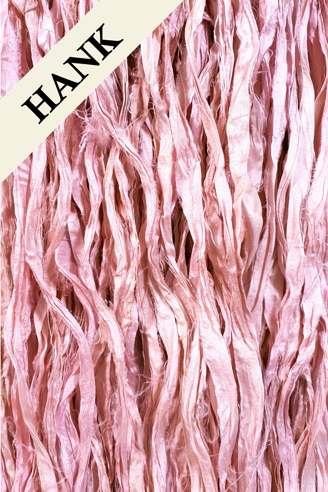 Reclaimed Sari Silk Ribbon - Cherry Blossom - Hank