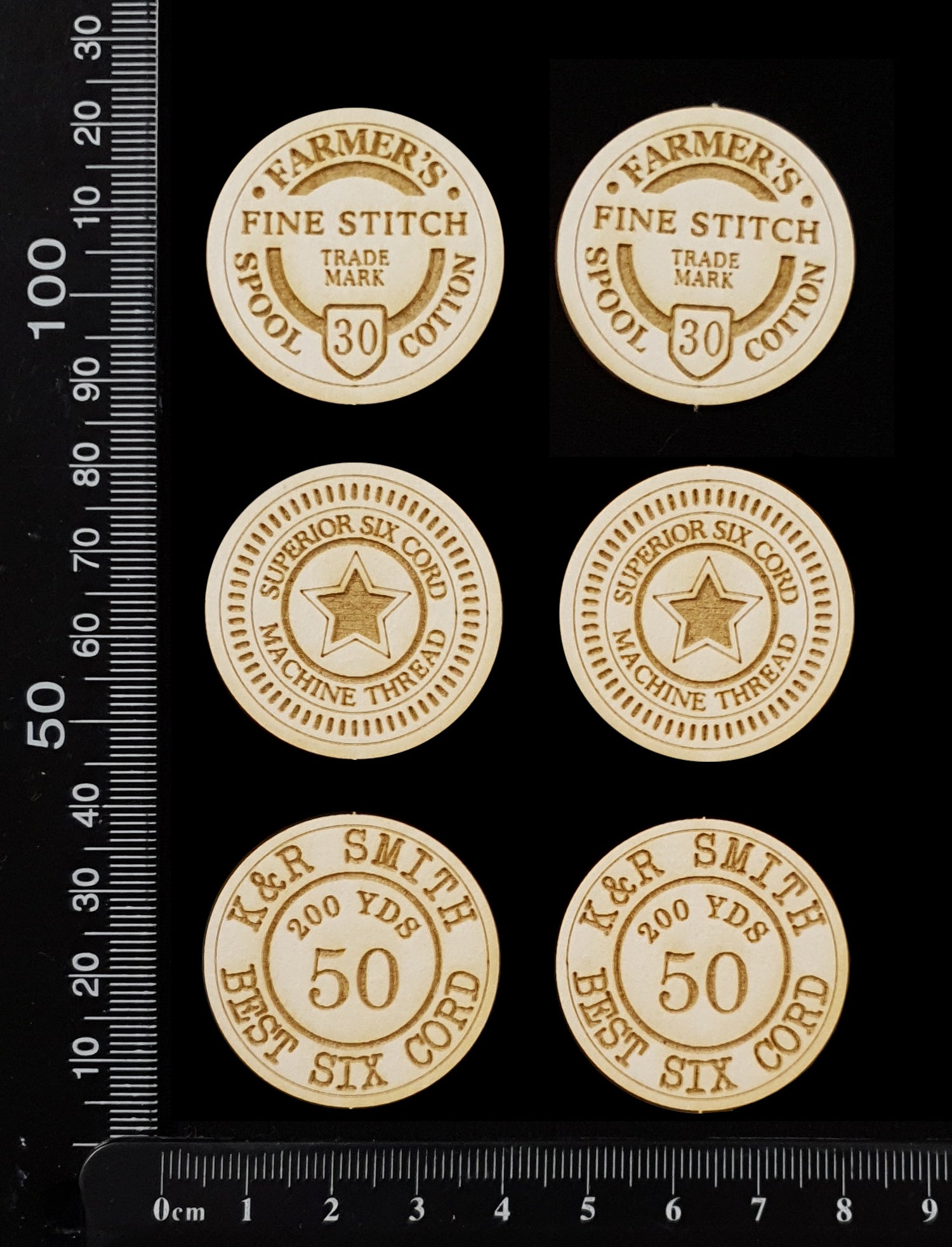 Spool Tops - White Chipboard