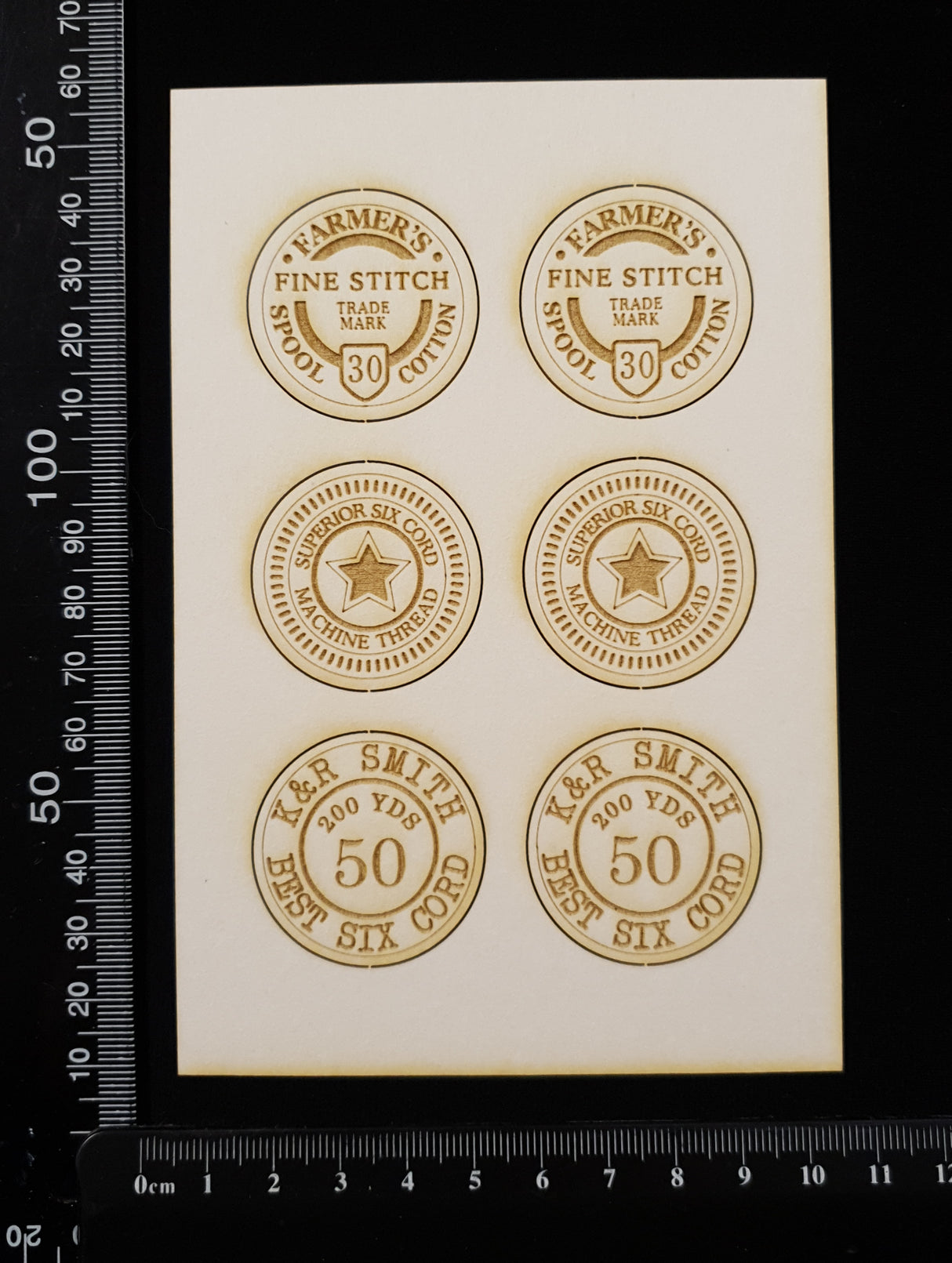 Spool Tops - White Chipboard