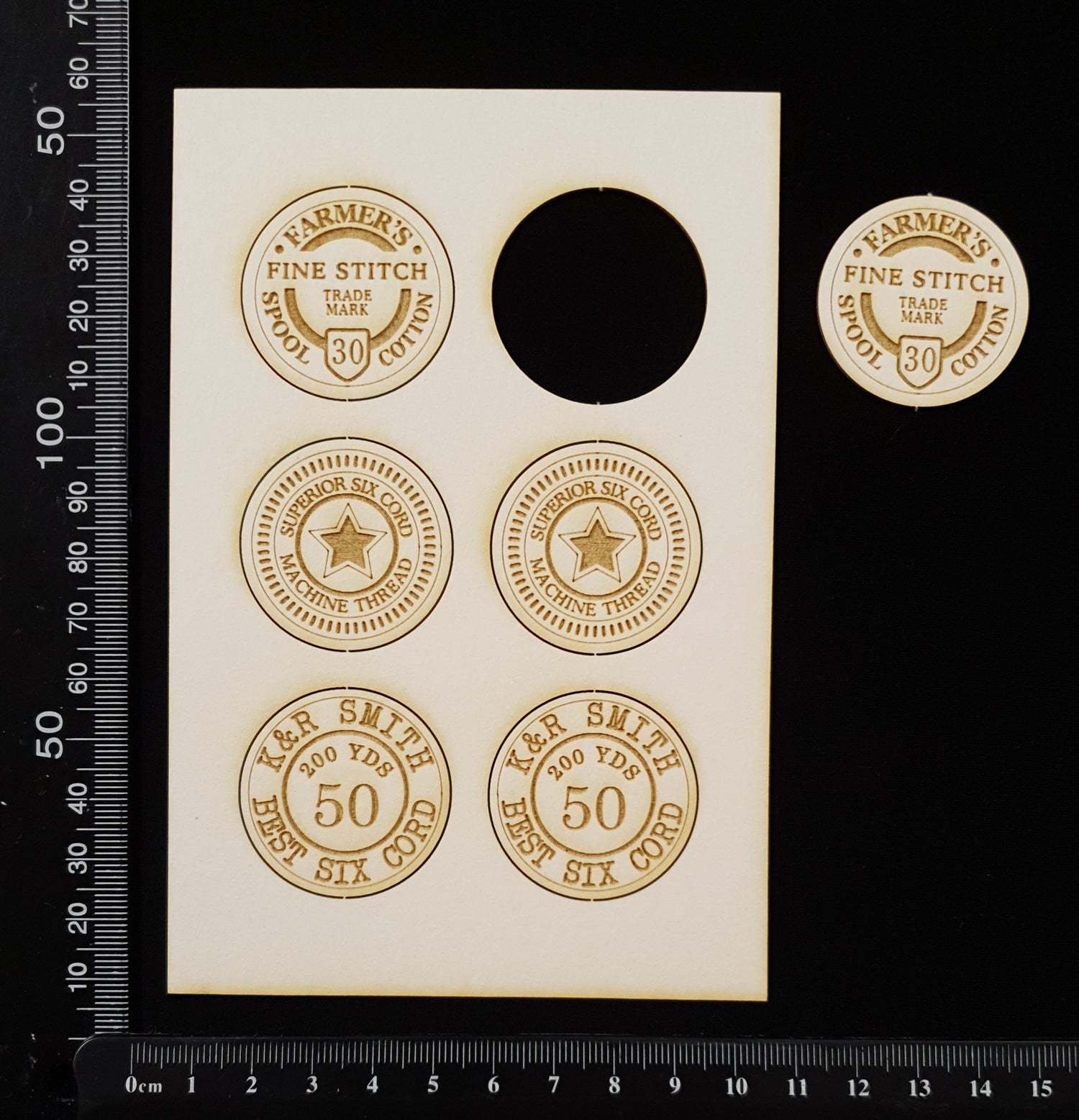 Spool Tops - White Chipboard