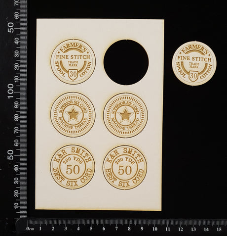 Spool Tops - White Chipboard