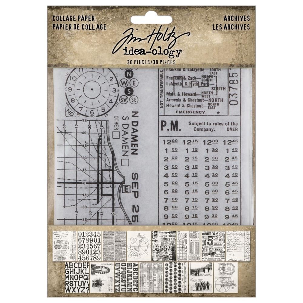 Tim Holtz - idea-ology - Collage Paper - Archives
