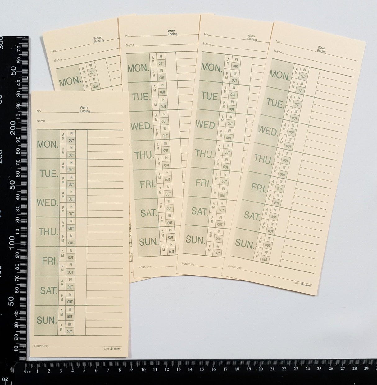 Time Cards Set - Cream