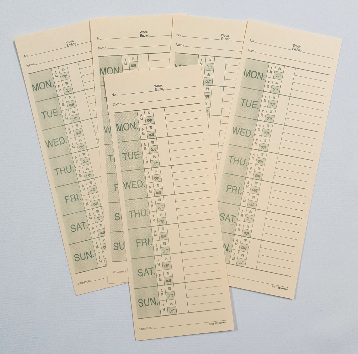 Time Cards Set - Cream
