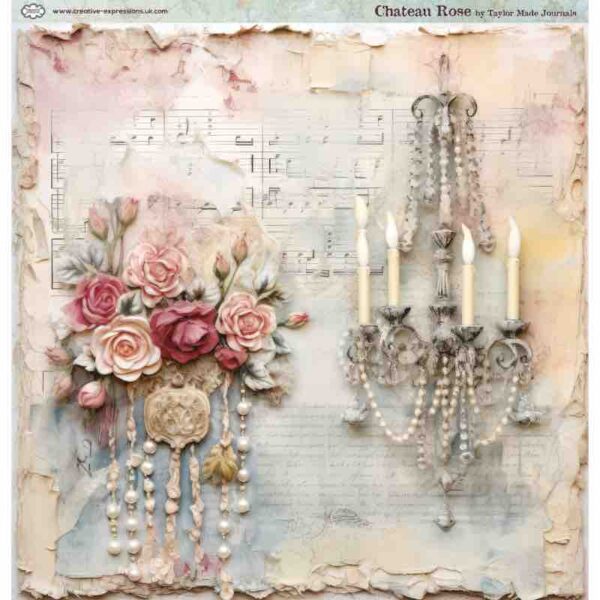 Creative Expressions - Taylor Made Journals - Chateau Rose - 8 in x 8 in Paper Pad