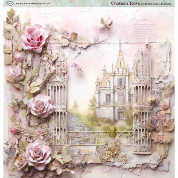 Creative Expressions - Taylor Made Journals - Chateau Rose - 8 in x 8 in Paper Pad