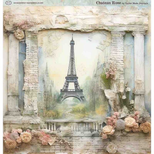 Creative Expressions - Taylor Made Journals - Chateau Rose - 8 in x 8 in Paper Pad