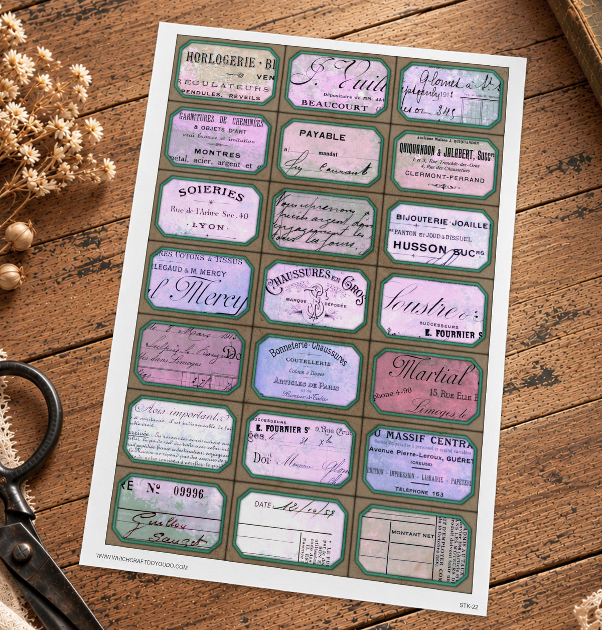 Cut Apart Stickers Sheet - Labels - STK-22