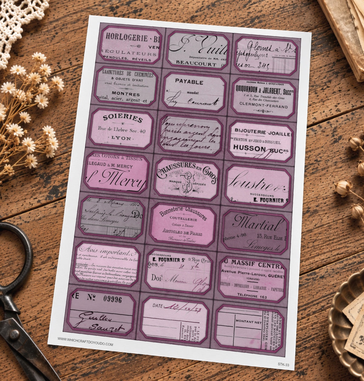 Cut Apart Stickers Sheet - Labels - STK-33