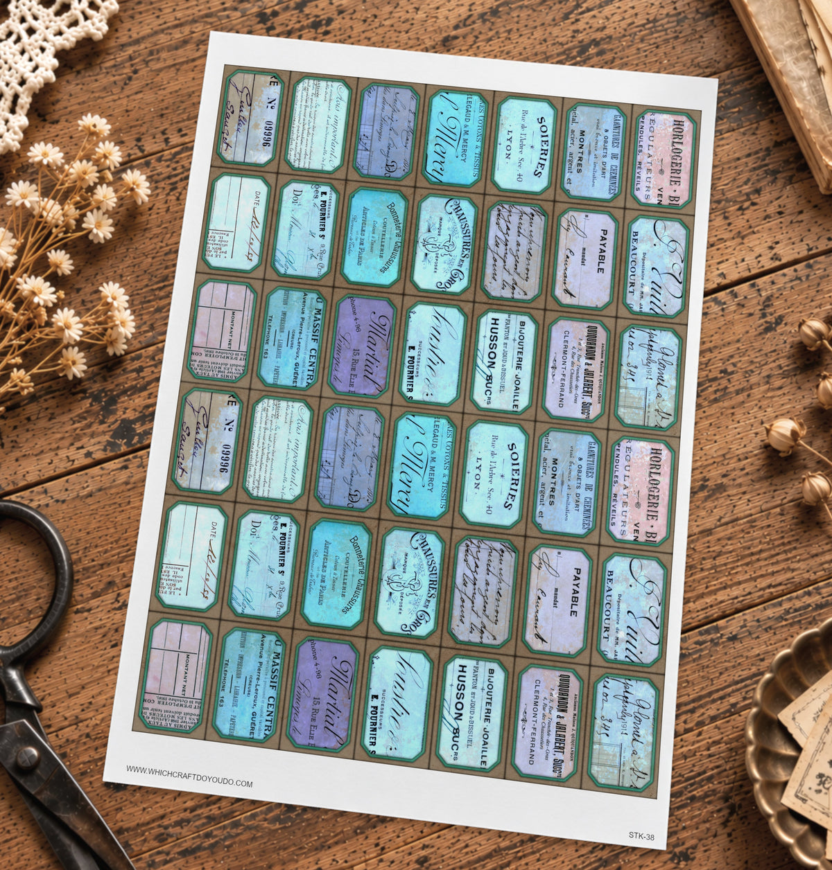 Cut Apart Stickers Sheet - Labels - STK-38