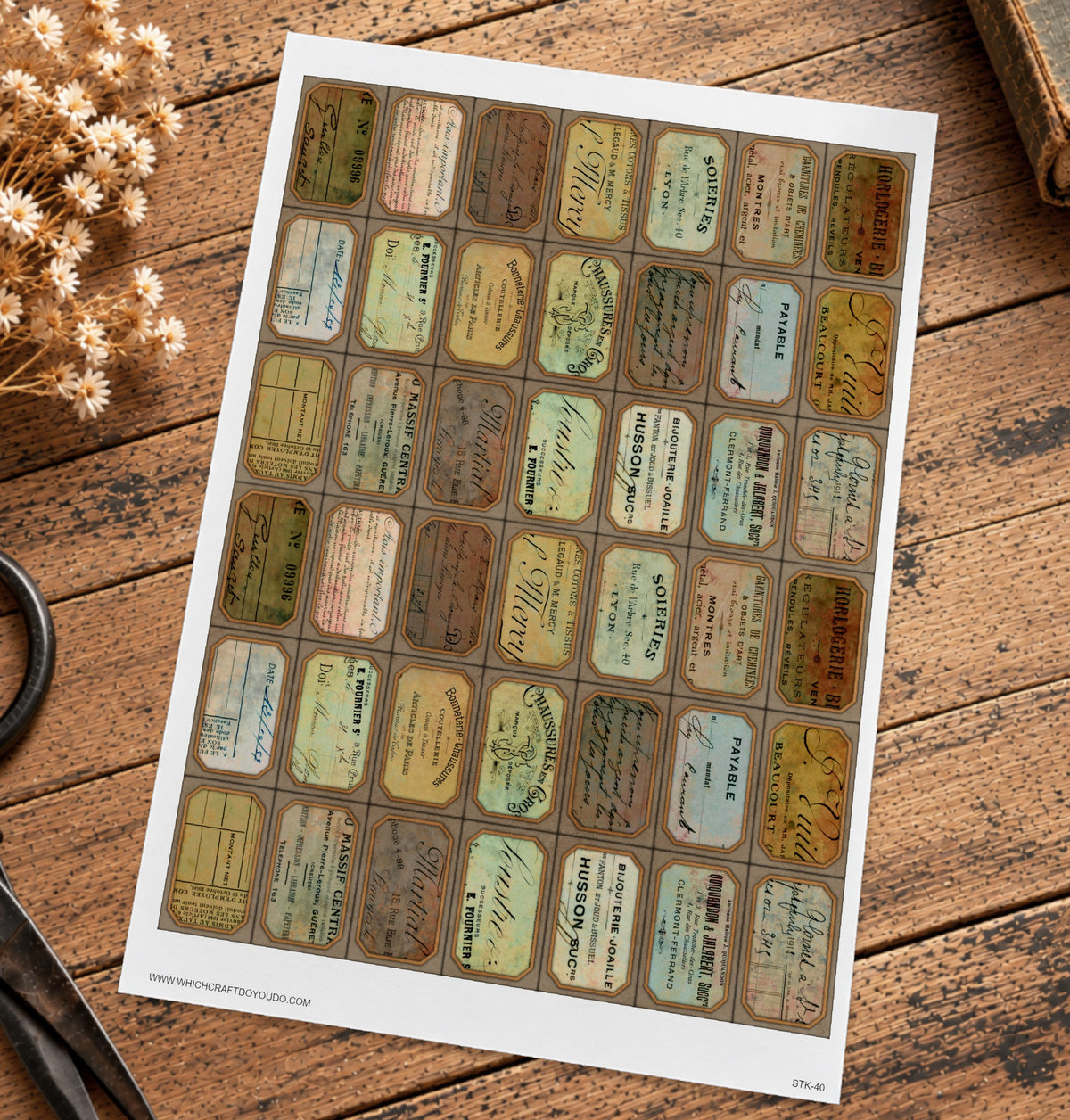 Cut Apart Stickers Sheet - Labels - STK-40