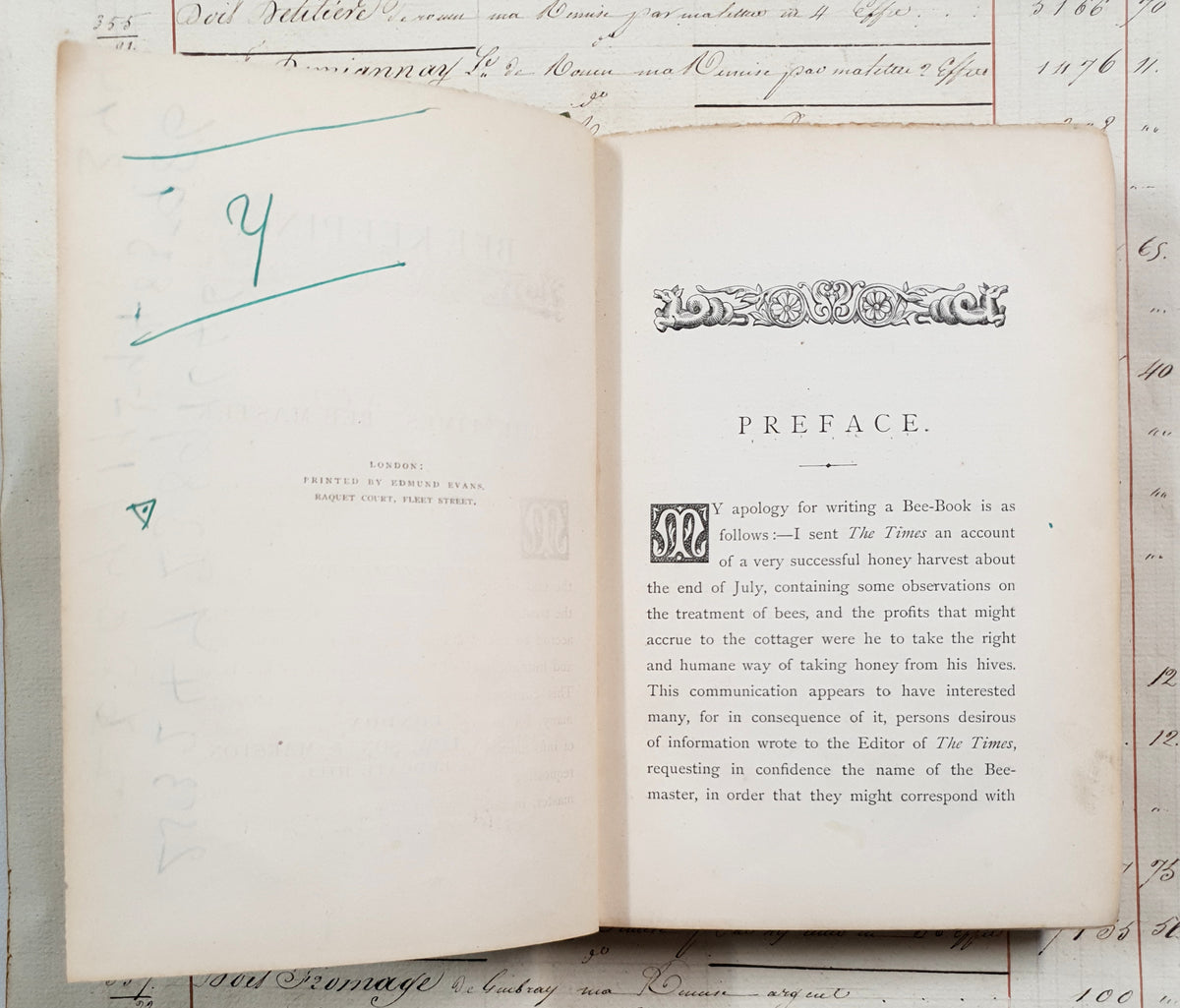 Antique 1864 Bee-Keeping Book – “The Times” Bee-Master – First Edition - DX