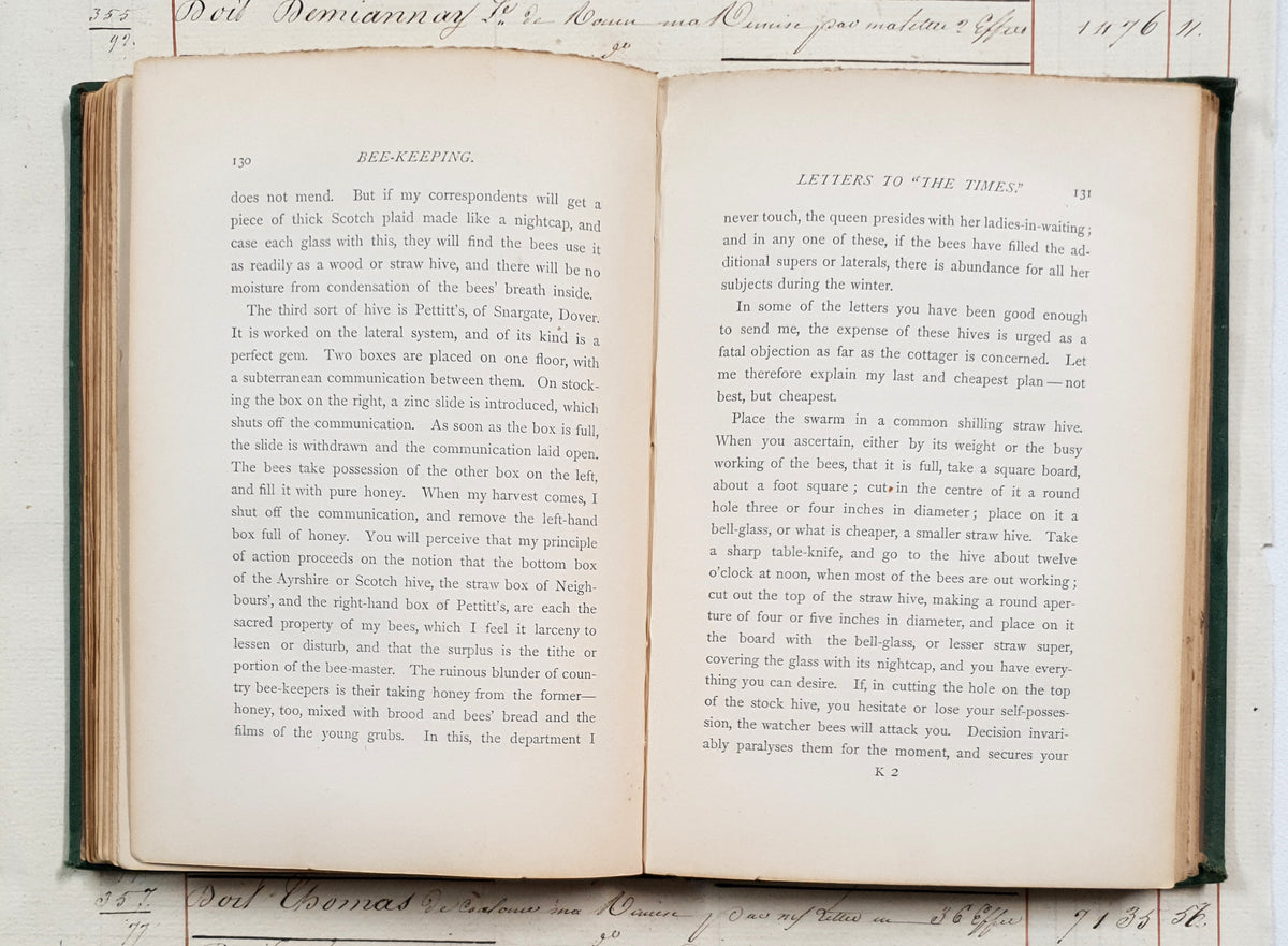 Antique 1864 Bee-Keeping Book – “The Times” Bee-Master – First Edition - DX