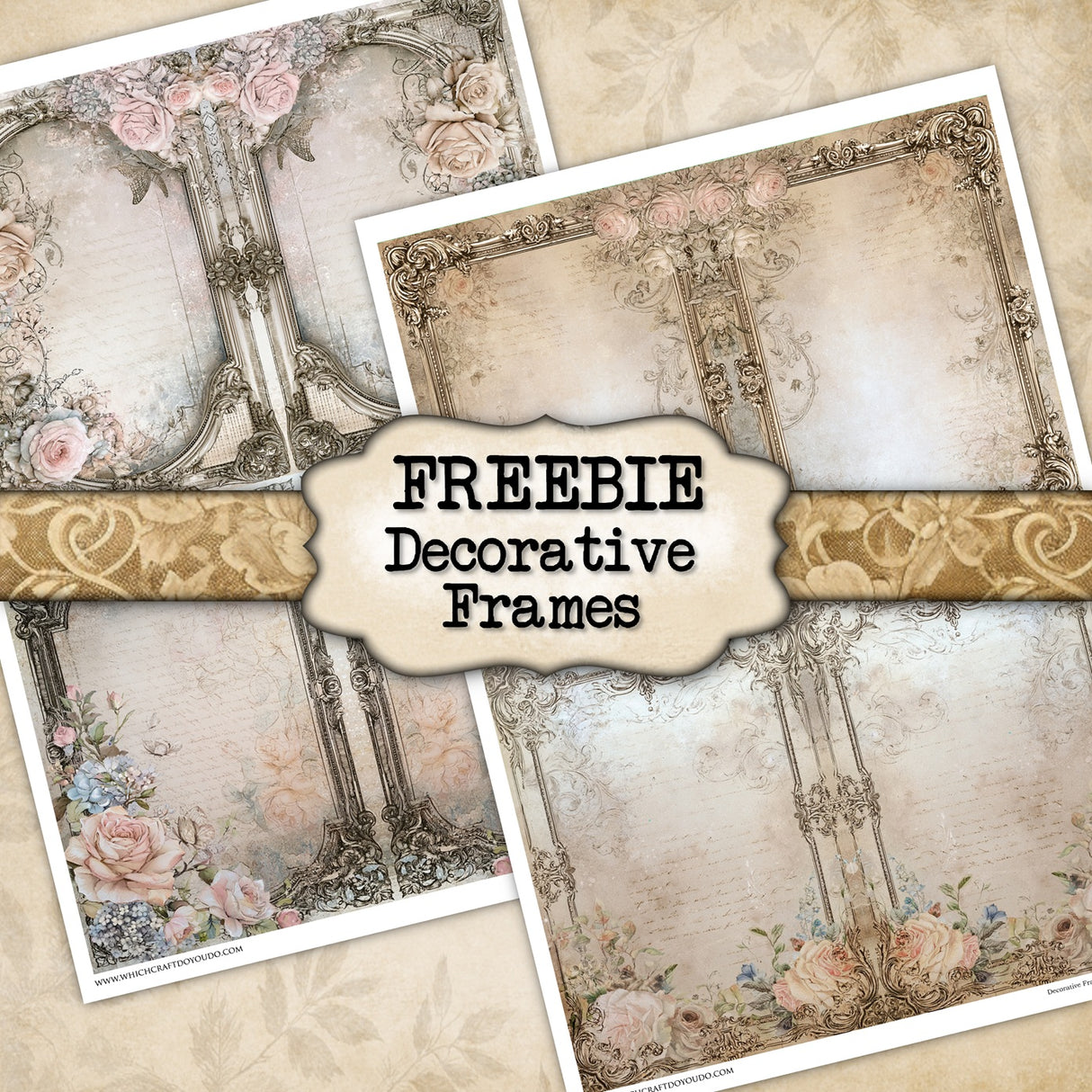 FREEBIE - Decorative Frames - Set One - DI-10343 - Digital Download