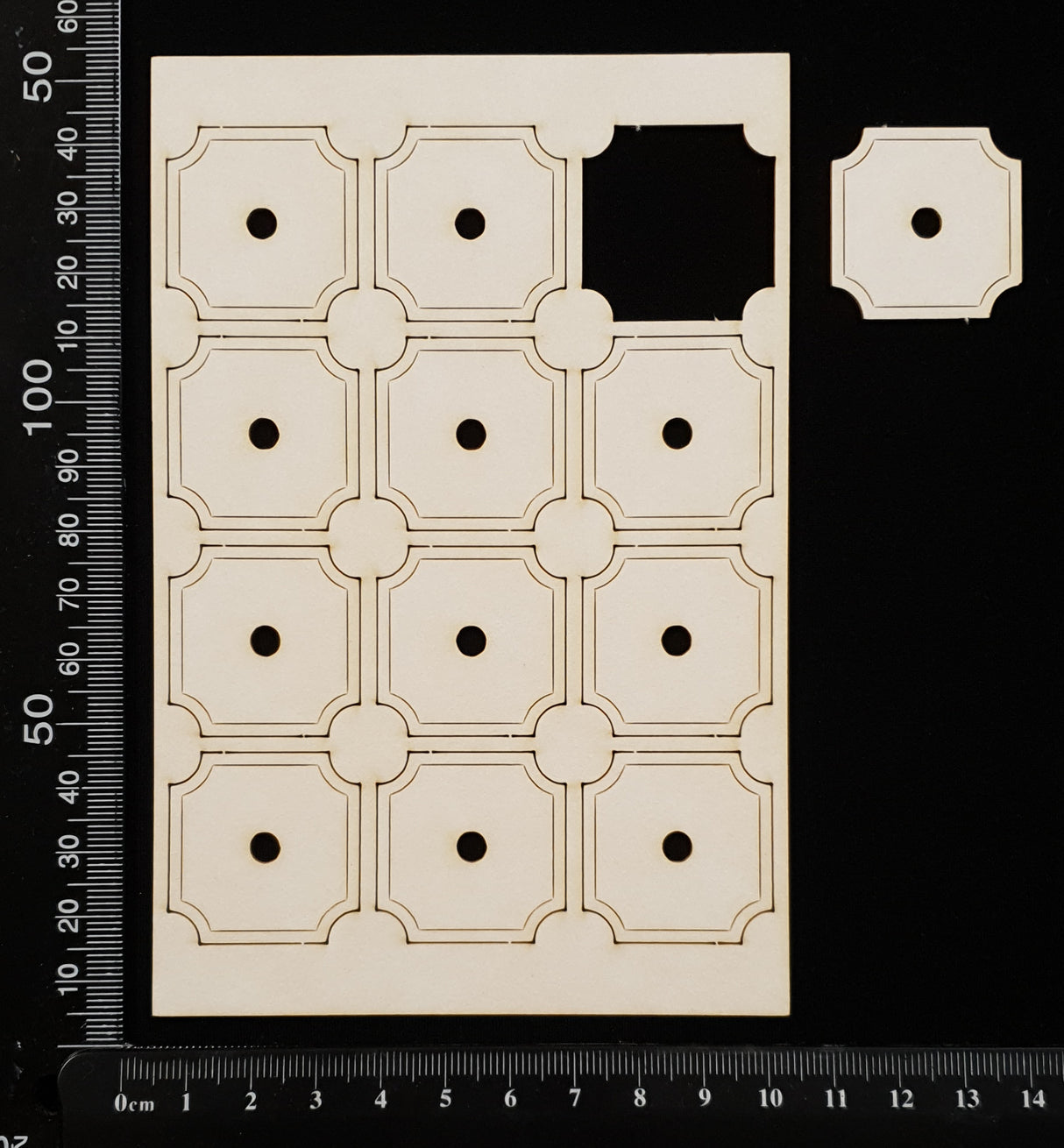 Decorative Tabs Set - White Chipboard
