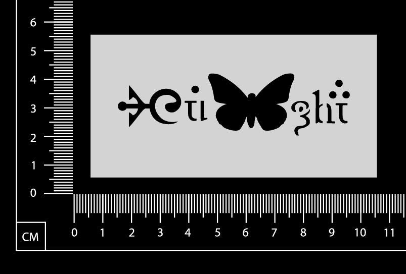 Elvish Butterfly - A - Stencil - 50mm x 100mm