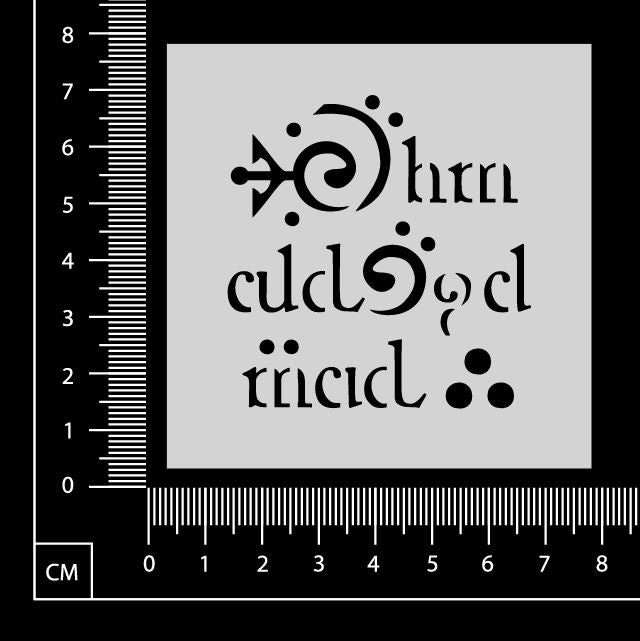 Elvish Fragment - Stencil - 75mm x 75mm