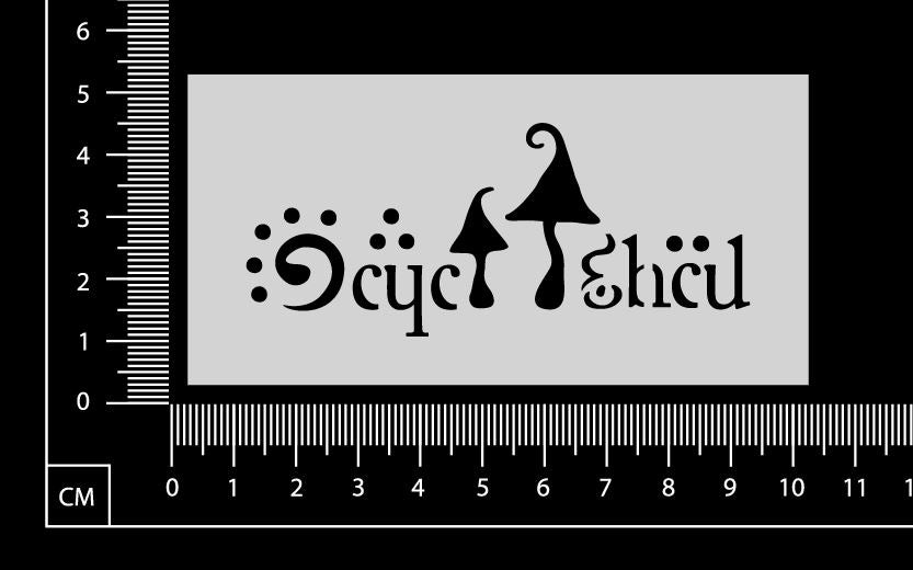 Elvish Mushrooms - A - Stencil - 50mm x 100mm