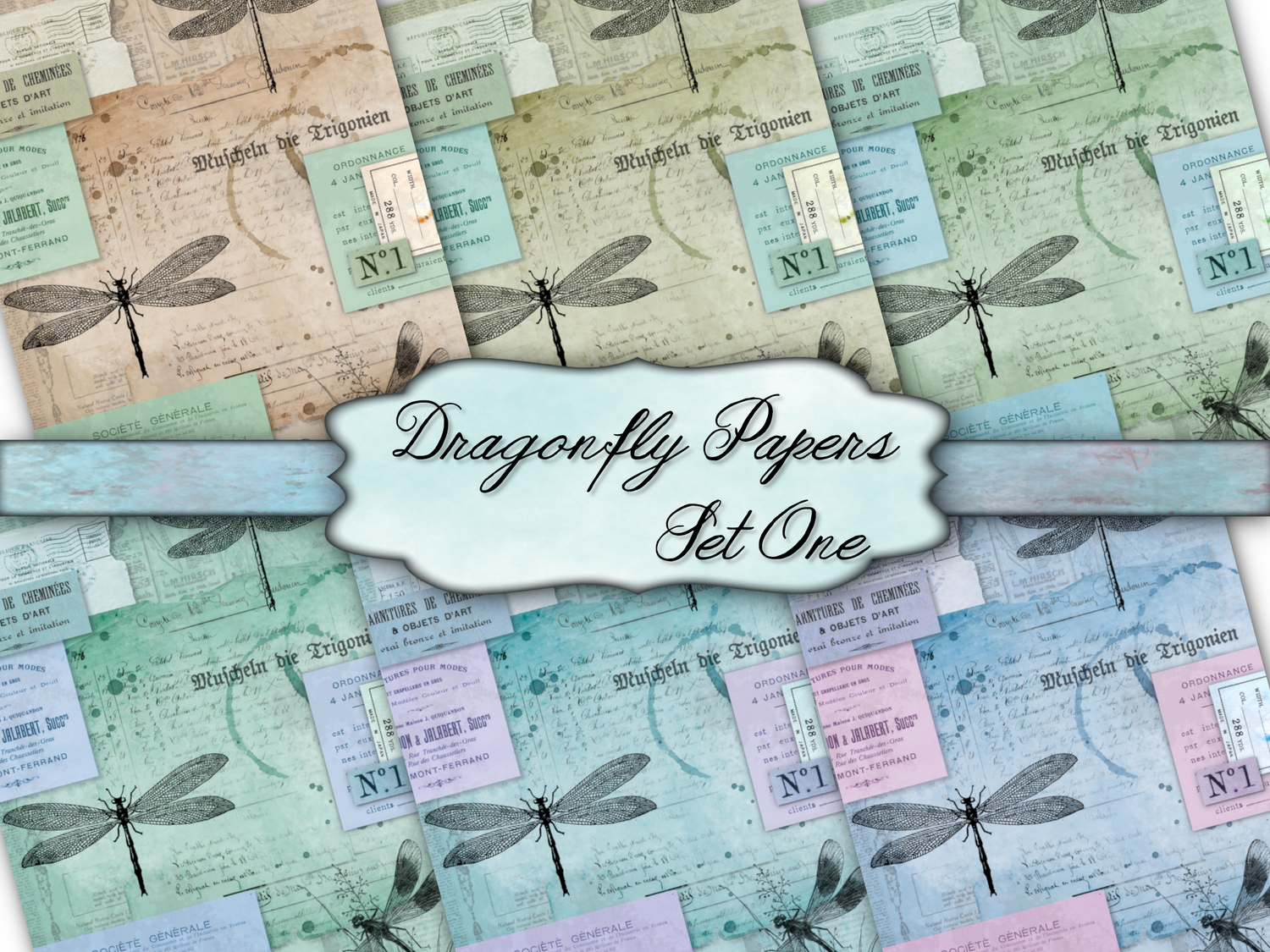 Dragonfly Papers - Set One - DI-10247 - Digital Download