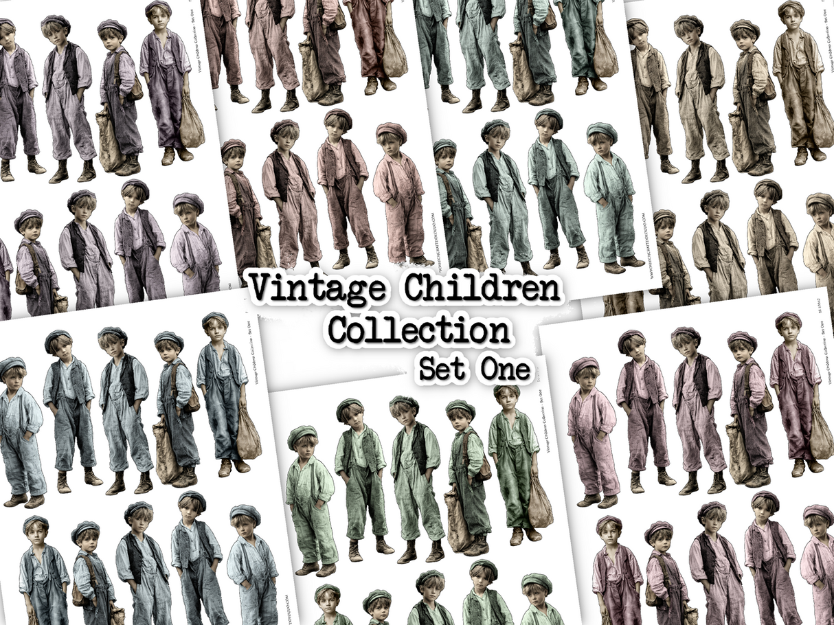 Vintage Children Collection - Set One - DI-10342 - Digital Download