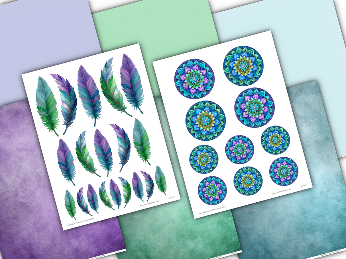 Bohemian Mini Journal Kit - DI-10307 - Digital Download