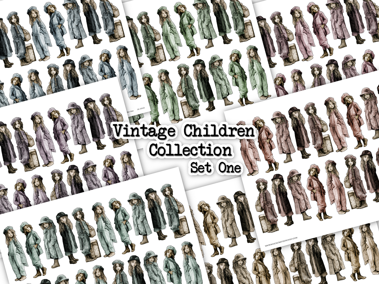 Vintage Children Collection - Set One - DI-10342 - Digital Download