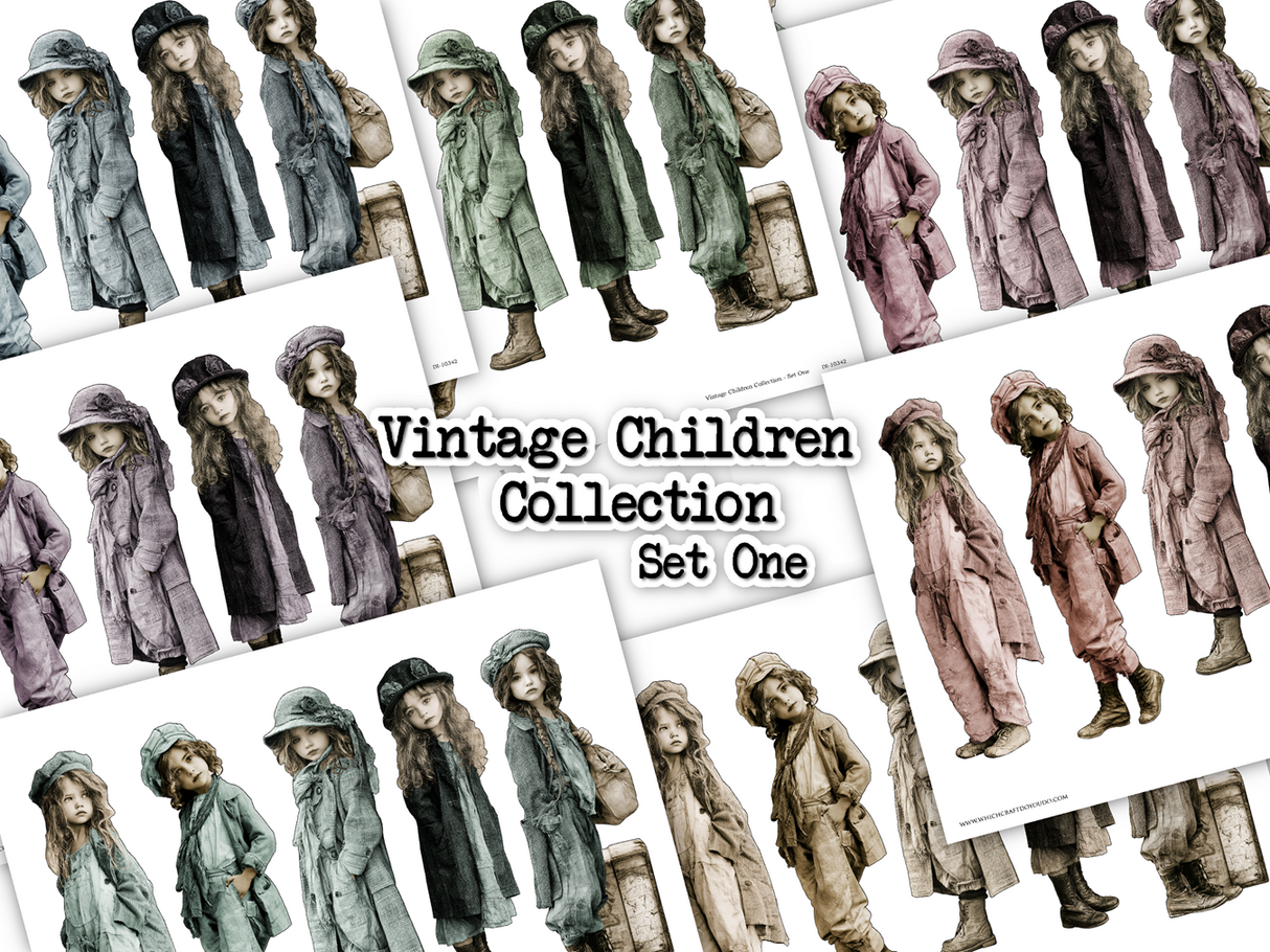 Vintage Children Collection - Set One - DI-10342 - Digital Download