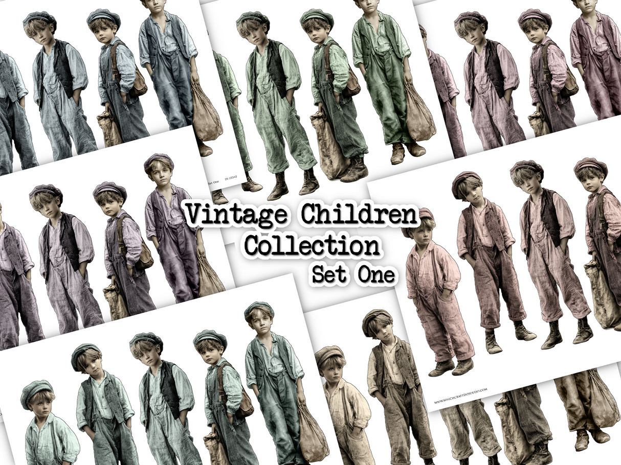 Vintage Children Collection - Set One - DI-10342 - Digital Download