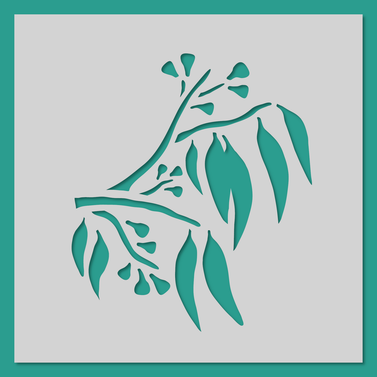 Eucalyptus - Stencil - 150mm x 150mm