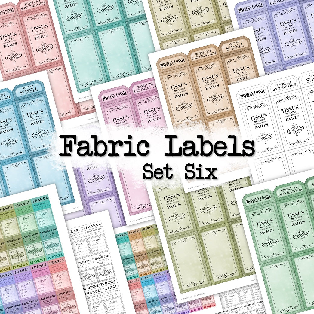 Fabric Labels - Set Six - DI-10289 - Digital Download