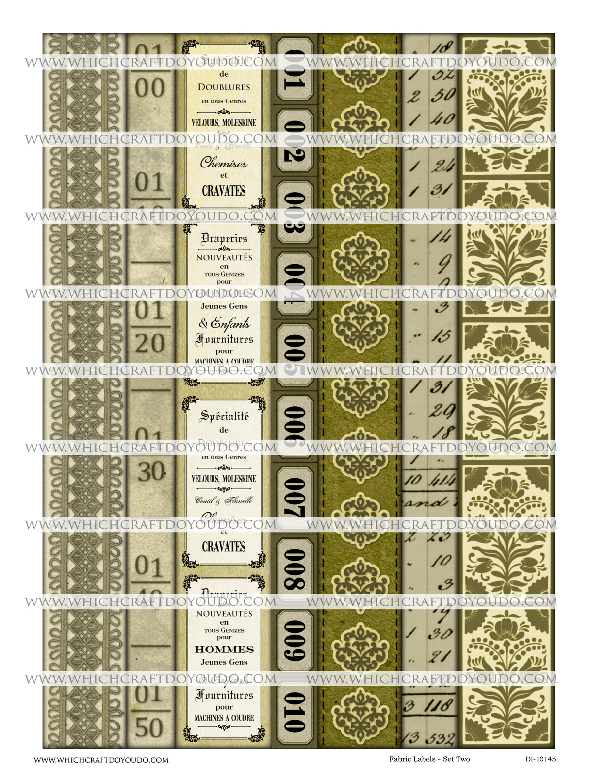 Fabric Labels - Set Two - DI-10145 - Digital Download