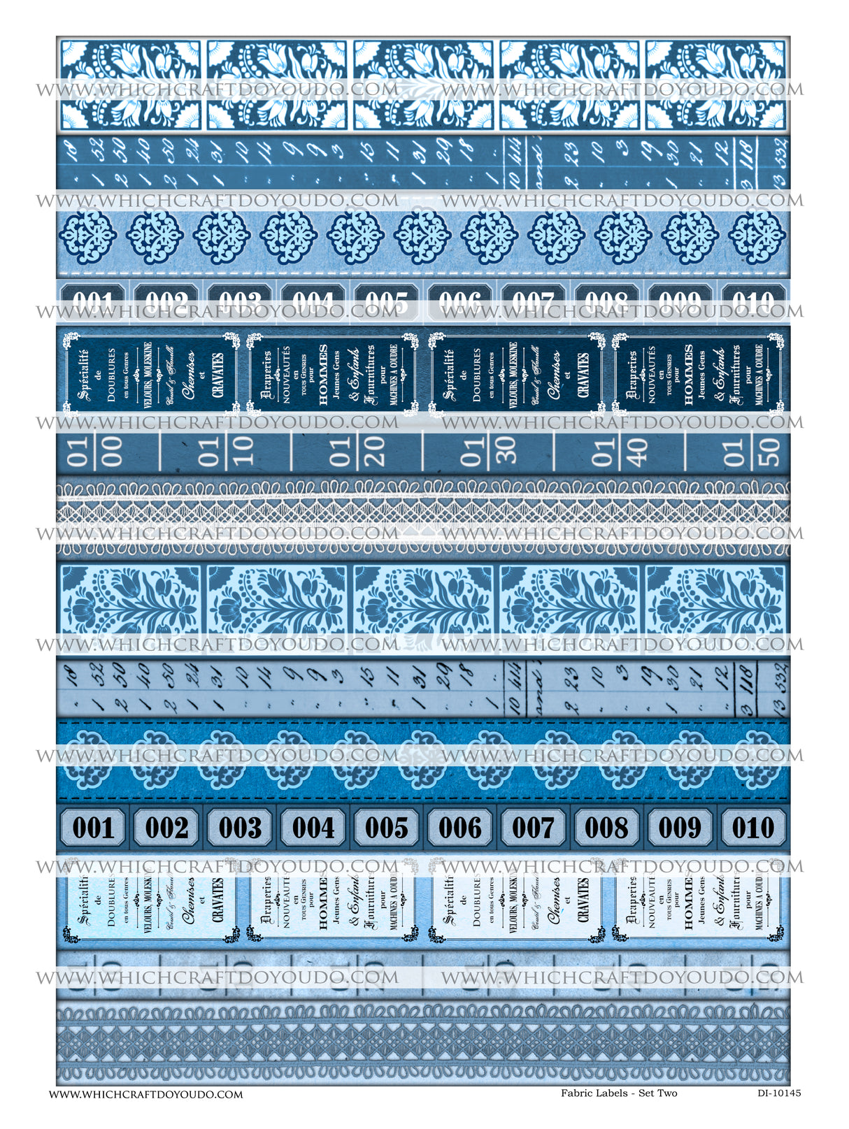 Fabric Labels - Set Two - DI-10145 - Digital Download