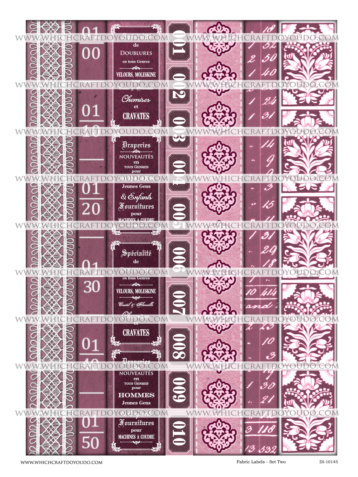 Fabric Labels - Set Two - DI-10145 - Digital Download