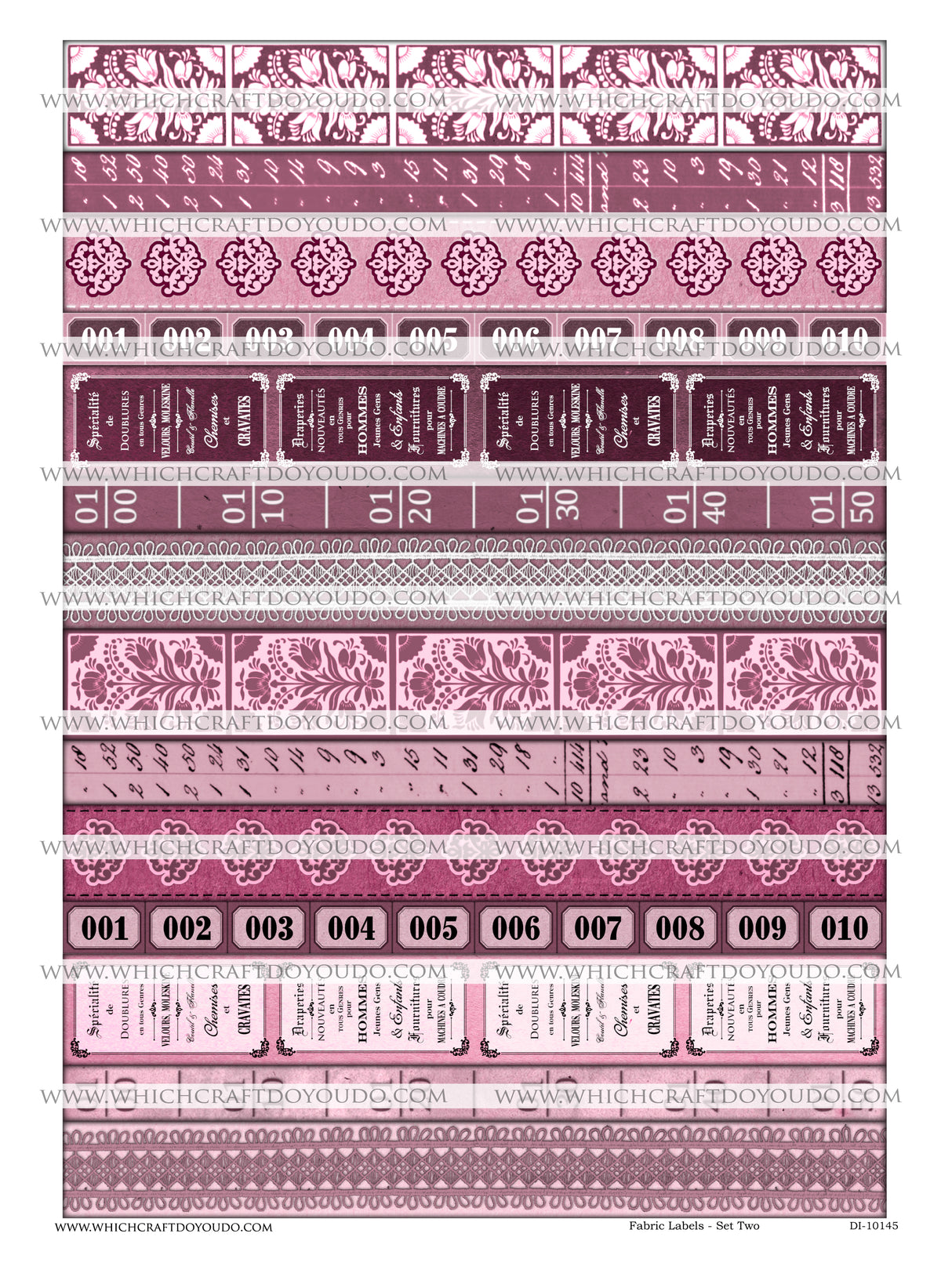 Fabric Labels - Set Two - DI-10145 - Digital Download