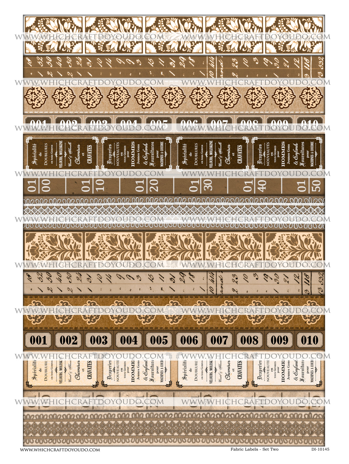 Fabric Labels - Set Two - DI-10145 - Digital Download