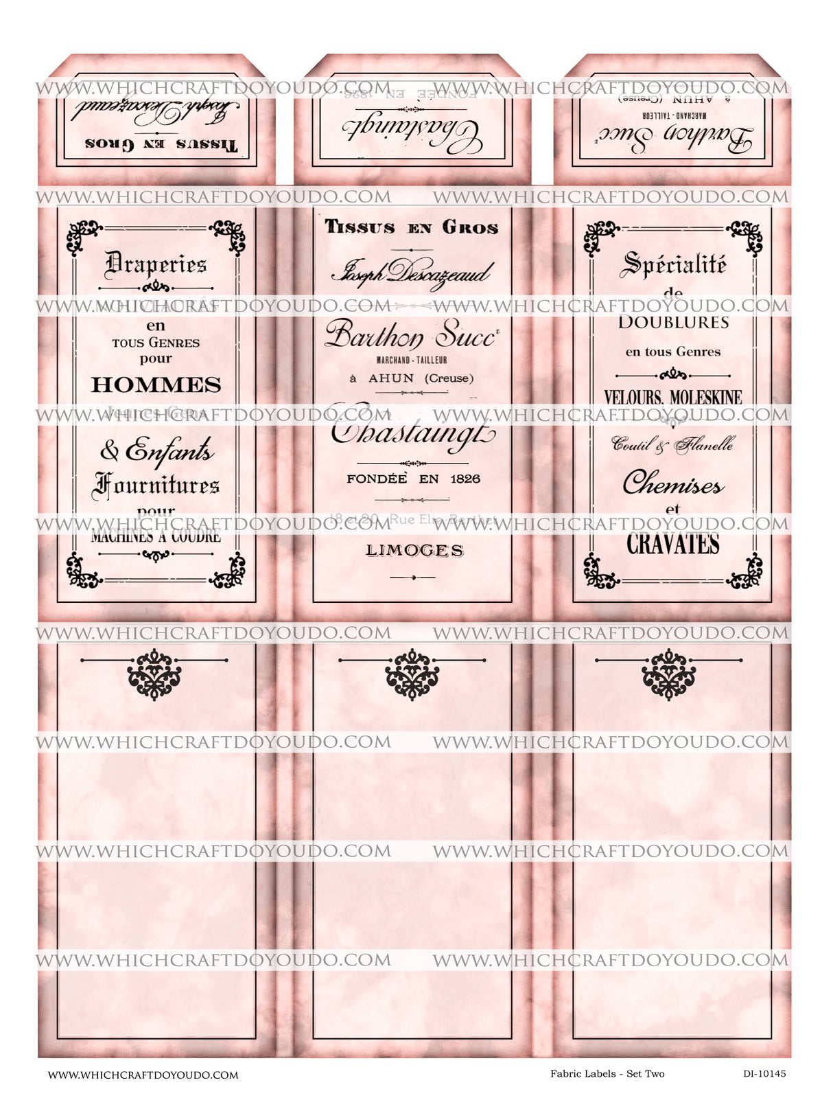 Fabric Labels - Set Two - DI-10145 - Digital Download