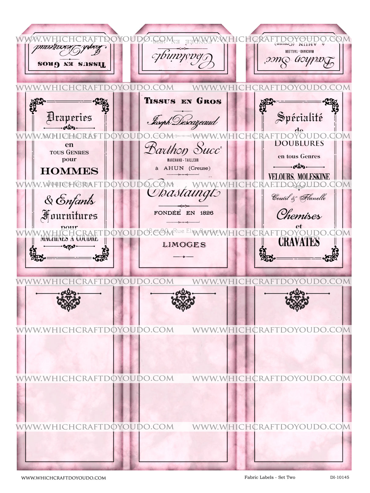 Fabric Labels - Set Two - DI-10145 - Digital Download