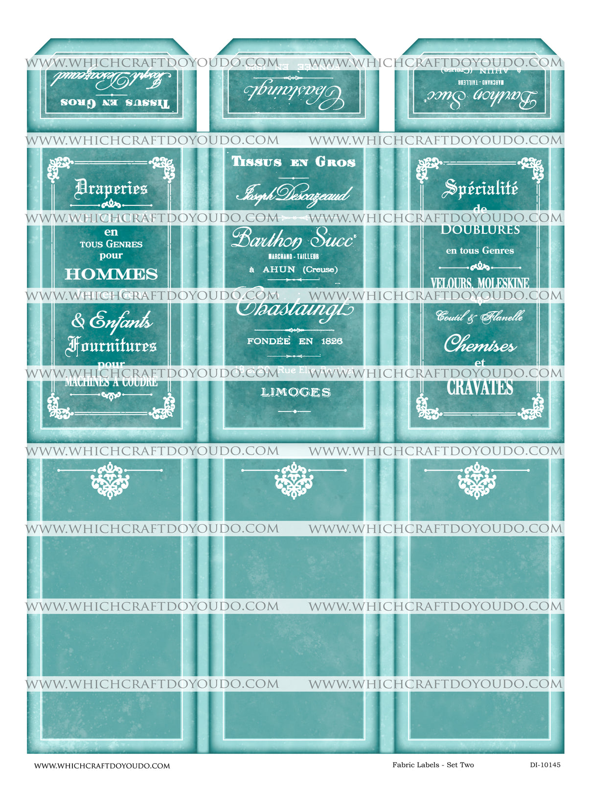 Fabric Labels - Set Two - DI-10145 - Digital Download