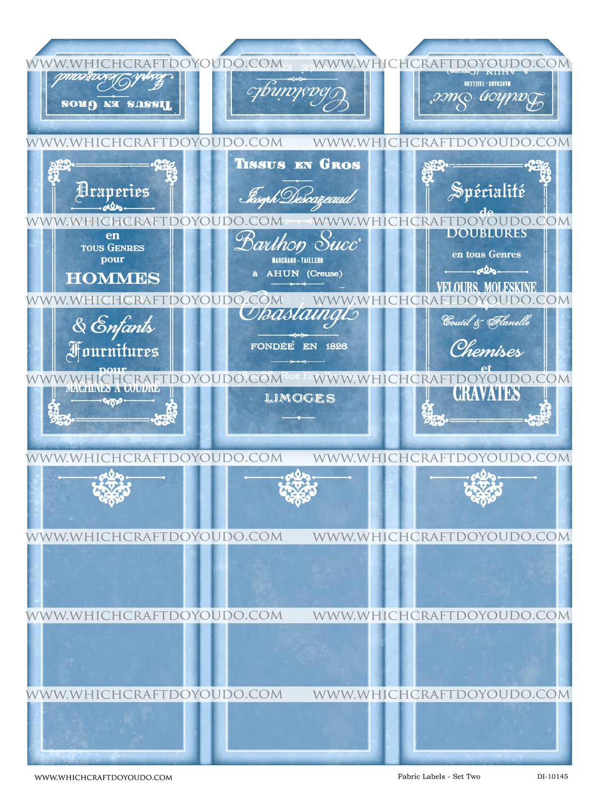 Fabric Labels - Set Two - DI-10145 - Digital Download