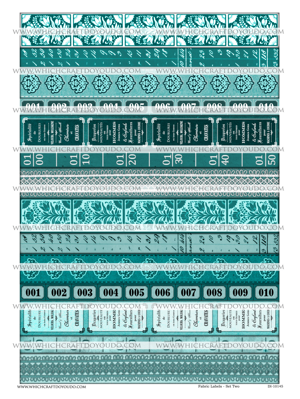 Fabric Labels - Set Two - DI-10145 - Digital Download