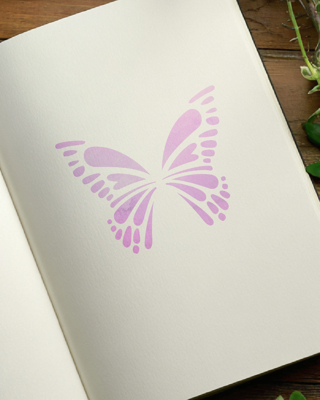 Fairy Wings - A - Stencil - 150mm x 150mm