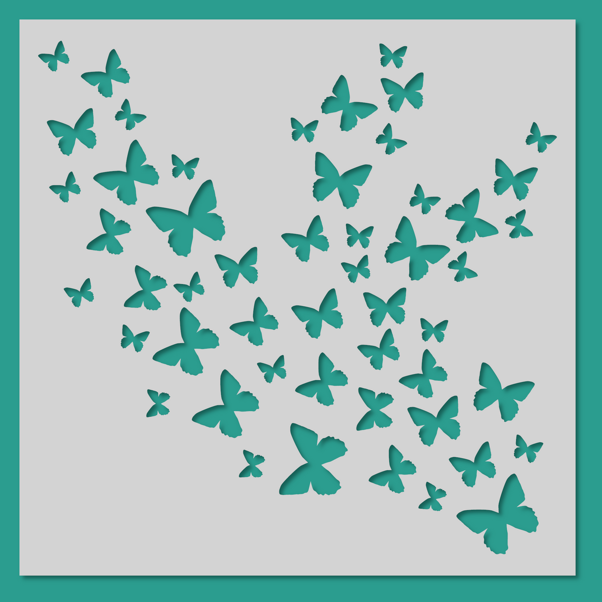 Flutterby Butterfly - Stencil - 150mm x 150mm