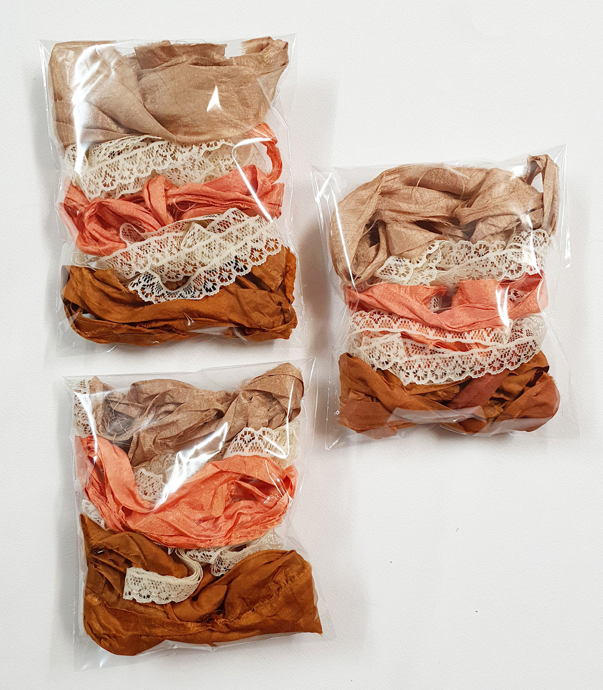 Autumn Glow – Sari Silk & Vintage Lace Pack - HF