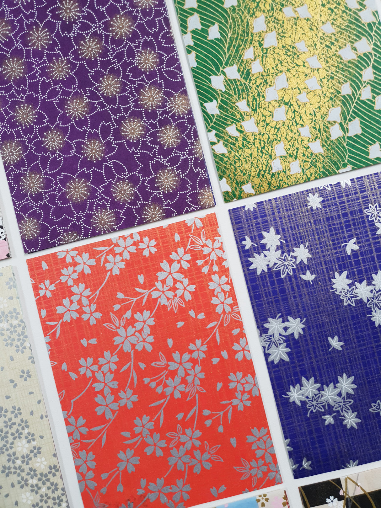 Hand Dyed Japanese Washi Papers - Set of 5 - Picked at Random