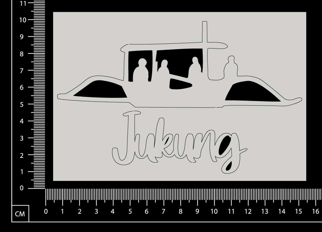 Jukung - B - White Chipboard